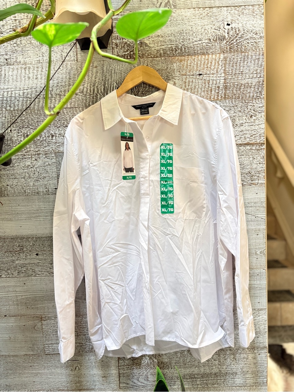French Connection | NWT Classic Button-Up Shirt - Women's XL, White